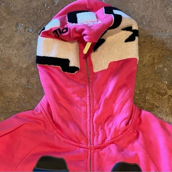 DEVIL NUT Pink Fun Graphic Hoodie Sweatshirt Size Small - Picture 2 of 11